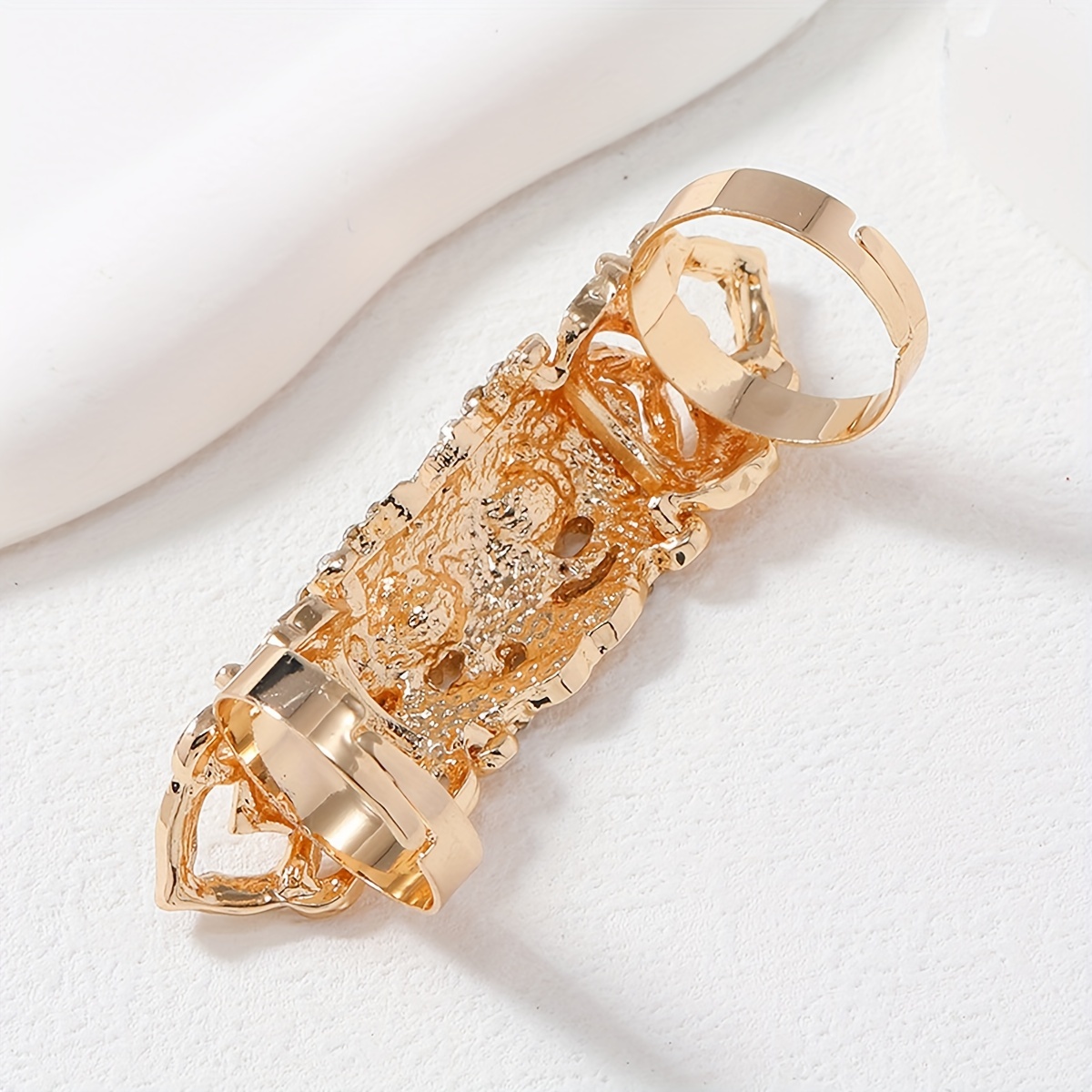 Adjustable Layered Ring with Sparkling Rhinestones Vintage Inspired